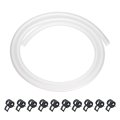 3 Feet Fuel Line Hose 16 Inch 5mm Id Silicone With 10pcs Clamps Petrol Gas Tube For Motorcycle Dirt Pit Bike Atv Snowmobile 