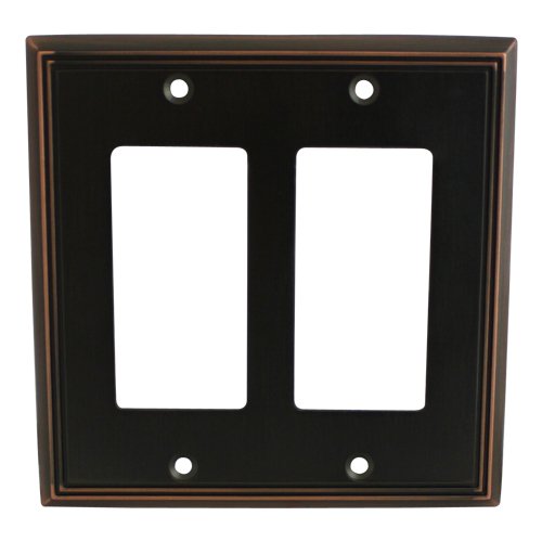 Cosmas 65088-orb Oil Rubbed Bronze Double Gfi Decora Rocker Wall Switch Plate Switchplate Cover