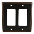 Cosmas 65088-orb Oil Rubbed Bronze Double Gfi Decora Rocker Wall Switch Plate Switchplate Cover 