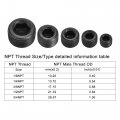 Uxcell Carbon Steel Internal Hex Pipe Plug Assortment 1 8npt 4npt 3 2npt Male Thread Socket Cap 5in1 Set