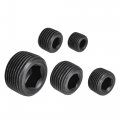 Uxcell Carbon Steel Internal Hex Pipe Plug Assortment 1 8npt 4npt 3 2npt Male Thread Socket Cap 5in1 Set