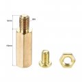 Uxcell M4 Hex Brass Standoff Spacer 15mm 6mm Male-female Threaded Pillar Screw Nut Kit For Pcb Motherboard Computer Circuit
