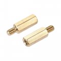Uxcell M4 Hex Brass Standoff Spacer 15mm 6mm Male-female Threaded Pillar Screw Nut Kit For Pcb Motherboard Computer Circuit