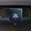 Rustic Utah State Flag Distressed Usa Tow Trailer Hitch Cover Plug Insert