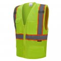 3c Products Ansi Isea 107-2015 Class 2 Deluxe Mesh Multi Pockets Surveyor Vest Neon Green L L 