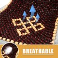 Wooden Beaded Seat Cover Massage Universal Car Cushion Brown
