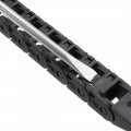 Uxcell Drag Chain Cable Carrier Open Type With End Connectors R18 10x11mm 1 Meter Plastic For Electrical Cnc Router Machines