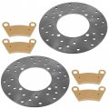 Caltric 2x Rear Brake Disc With Pads For Compatible Polaris Ranger 400 Sportsman Ace 14-15 570