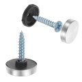 36pcs Screw Covers Caps 16mm Dia Stainless Steel Mirrors Decorative Cover Nails Convex Gasket Screw Fasteners For Sign 