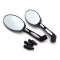 Black 1 Set Of Oval Diamond Side Racing Mirrors For All Cruiser Royal Star P N Mt027 Ttt002 