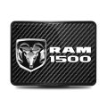 Ram 1500 Tow Hitch Cover Carbon Fiber Look Plate On Abs Plastic 2 In Sleeve Uv Graphic Official Licensed Black