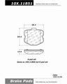 Posiquiet Semi Met Brake Pads 104 11851 For Rear Position Set Of 4 
