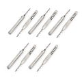 10pcs 1 2mm Tip Spiral Flute Tungsten Carbide Micro Pcb Drill Bits 