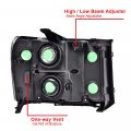 G-plus Headlights Replacement For 07-13 Gmc Sierra 1500 07-14 2500 Hd 3500 Headlamps Left And Right Side Cleara Lensa Black