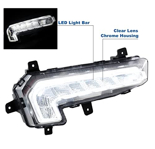 Bumper Driving Led Drl Daytime Running Fog Light Passenger Right Side For 2016-2018 Chevy Malibu