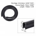 Uxcell Edge Trim Seal Extrusion Black U Channel Protector Pvc Plastic W Iron Sheet Fits 3 32 -7 10ft 3meter Length