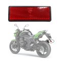 2 Pcs Universal Red Warning Rectangle Reflectors For Car Motorcycle Atv Dirt Bike Includes Nuts And Spanner Abs Plastic Safety