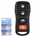Hqrp Transmitter And Two Batteries Compatible With Infiniti G35 2003 2004 2005 2006 03 04 05 06 Key-fob Remote Shell Case Cover