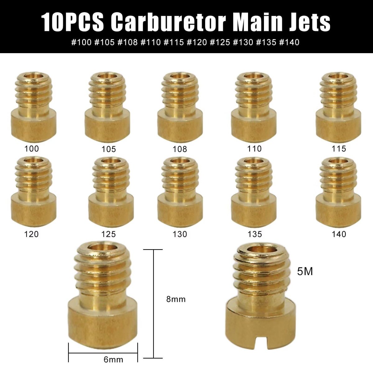 40x Carburetor Main Jet Slow Pilot Kit For Pwk Keihin Oko Cvk Crab Replaces Scl-2018090002-zh-t-01 Scl-2018090002-zh-t-02