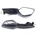 Motorcycle Carbon Fiber Style Led Turn Signals Rearview Mirrors For 2016-2021 Kawasak Ninja Zx10r P N Mt252-039-cn 