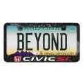 Honda Red Logo Civic Si Real Black Forged Composite Carbon Fiber License Plate Frame