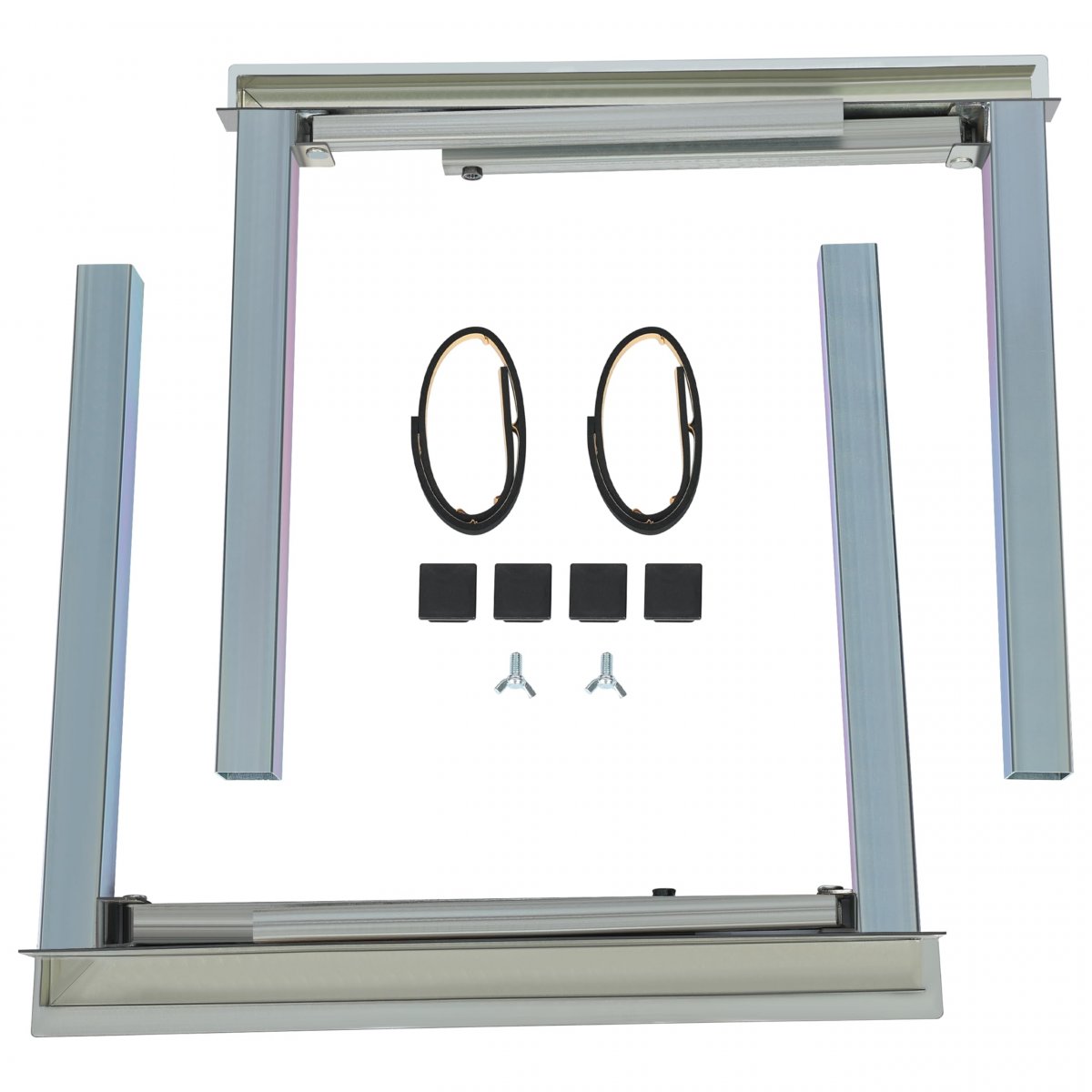 Air Conditioner Bracket Handler Furnace Stand Heat Pump Base Steel Gound For Central Ac Silvery