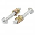 Uxcell 5pcs Wooded Furniture Connecting Fitting M6x50mm Phillips Bolt W Insert Nut