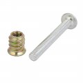 Uxcell 5pcs Wooded Furniture Connecting Fitting M6x50mm Phillips Bolt W Insert Nut