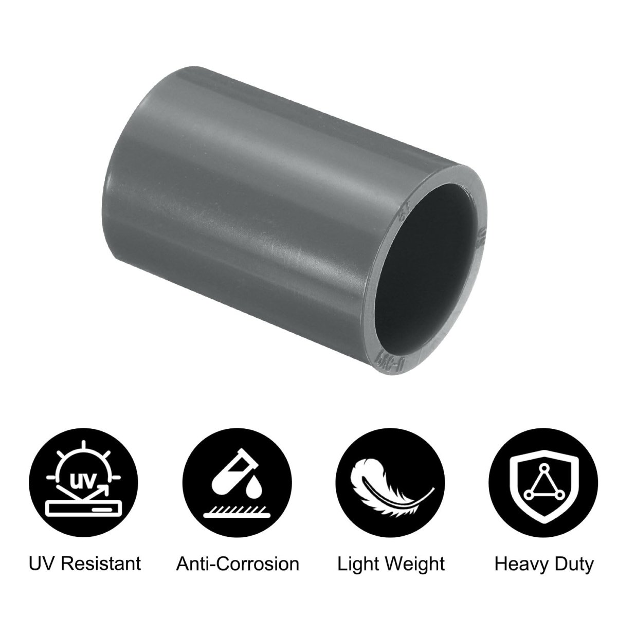 20 Pcs Pvc Pipe Fitting 1 2 Inch Coupling Adapter Socket X Socket For Furniture Grade Diy Connection Garden Shelf Grey