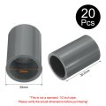20 Pcs Pvc Pipe Fitting 1 2 Inch Coupling Adapter Socket X Socket For Furniture Grade Diy Connection Garden Shelf Grey