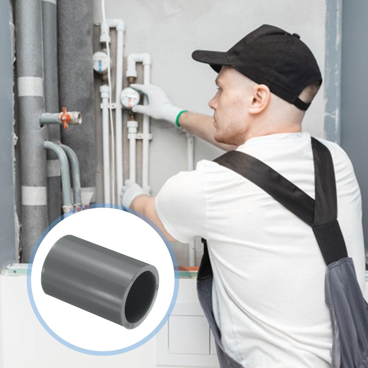 20 Pcs Pvc Pipe Fitting 1 2 Inch Coupling Adapter Socket X Socket For Furniture Grade Diy Connection Garden Shelf Grey