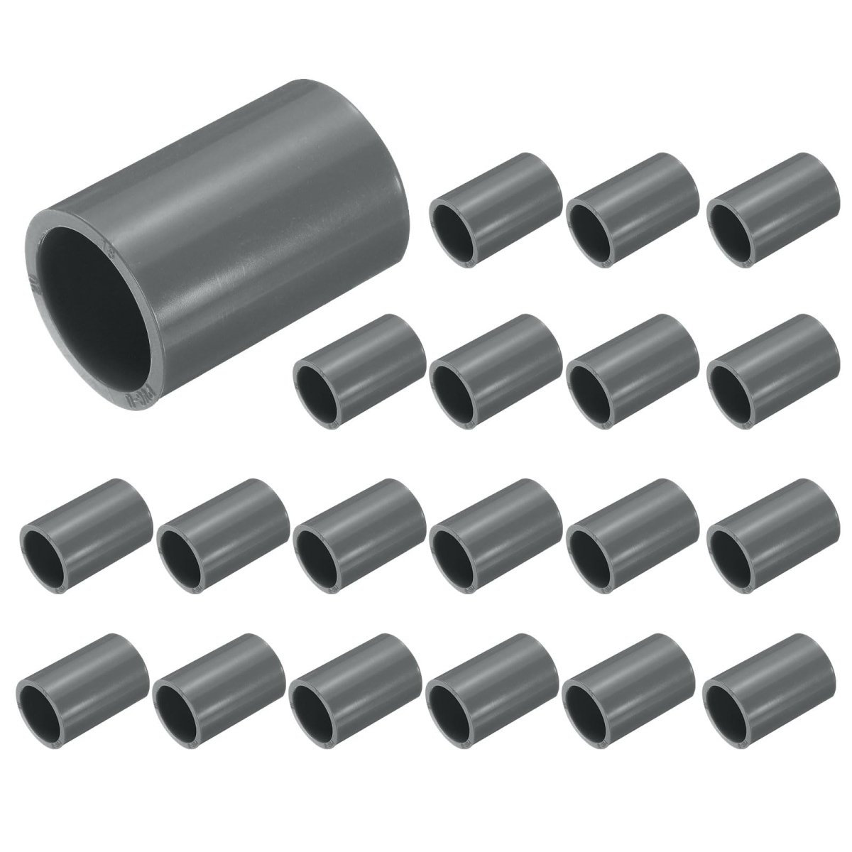 20 Pcs Pvc Pipe Fitting 1 2 Inch Coupling Adapter Socket X Socket For Furniture Grade Diy Connection Garden Shelf Grey
