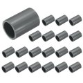 20 Pcs Pvc Pipe Fitting 1 2 Inch Coupling Adapter Socket X Socket For Furniture Grade Diy Connection Garden Shelf Grey 