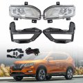 2pcs Front Driving Fog Lights Assembly With Switch Bezel Wires Bulbs Kit Replacement For 2017-2020 Rogue S Sl S-v Hy-brid 
