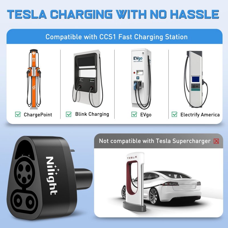 Nilight Ccs1 To Tesla Adapter