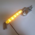 Smt-custom Chromed Flame Shape Led Turn Signal Integrate Mirrors Compatible With All Kawasaki Suzuki Cruiser Bikes B019giskgc