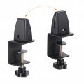 Uxcell Partition Support Bracket 2pcs Adjustable Desk Divider Clamp Privacy Panel For 3 2-9mm Thick Black