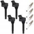 Aintier 4 Ignition Coils Wilth Iridium Spark Plugs For A-udi A3 Sportback E-tron 1 4l 2016 2017 2018 5c1901 48849 Cuf2101