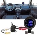 Electrical Water Temperature Gauge Motorcycle Thermometer Led Voltmeter With Blue Light For Car Atv