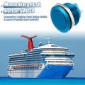 22 Mm Momentary Push Button Switch Aluminum Alloy Round Start Spst 1no Ac 250v Blue