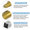 Uxcell 7pcs Spiral Point Tap Set M2 5 M3 M4 M5 M6 Metric Thread Screw Taps Titanium Coated High Speed Steel 6542 Machine