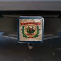 Rustic Distressed West Virginia State Flag Tow Trailer Hitch Cover Plug Insert