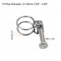 Uxcell 10pcs Double Wire Hose Clamp 38-42mm Adjustable Stainless Steel Clips With M8 Bolt For Dust Collection Pump Pipe