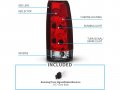 Amerilite For Chevy Gmc Fullsize C K 1500 2500 3500 Silverado Sierra Suburban Crystal Red Clear Replacement Brake Tail Lights
