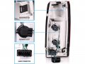 Amerilite For Chevy Gmc Fullsize C K 1500 2500 3500 Silverado Sierra Suburban Crystal Red Clear Replacement Brake Tail Lights