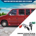 Hihaha No 1l3z11582a Outer Ignition Switch Cylinder Lock Four Doors With Interchangeable Keys For Ford E-150 E-250 Van