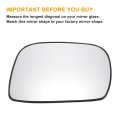Car Rearview Right Passenger Side Mirror Glass Replacement W Backing Plate Convex Heated White For Opel Agila Vauxhall Mk1