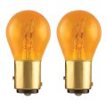 Mini Lamp 2057na 7 0 27w S8 13 14v Miniature Incandescent Bulb Double Contact Index Bay15d Red Amber 2 Pack 