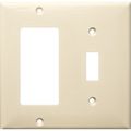 Morris 81243 Lexan Wall Plate 2 Gang Toggle 1 Gfci Almond 