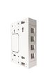 4 Port Surface Mount Housing Box For Keystone Jacks Compact Plastic Wall Plate 5 25 In X 3 1 375 With Mounting Hardware And 